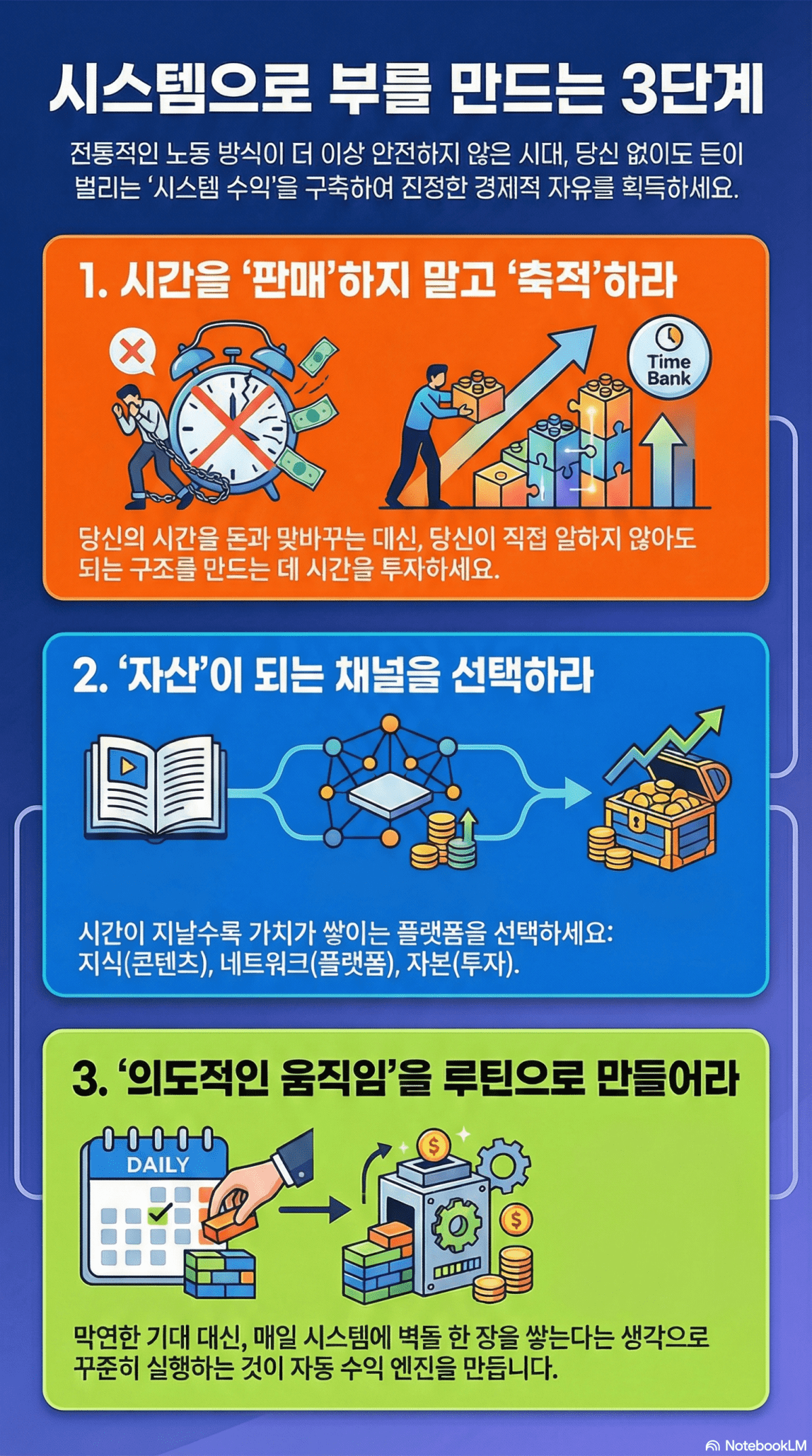 시스템 수익 만들기 기초 3단계 마인드셋 & 실천&nbsp;가이드